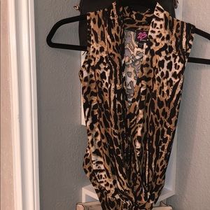 Leopard print body suit
